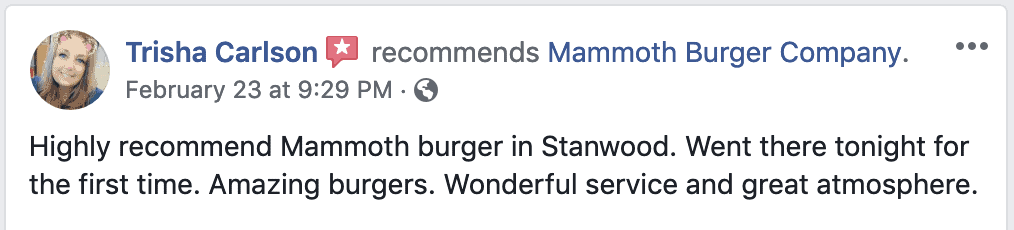 mammoth burger facebook review